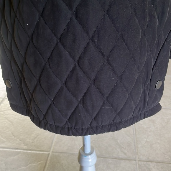 Barbour black / charcoal quilted jacket size 14 US - Picture 6 of 13